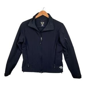 Mountain Hardwear Soft Shell Black Fleece Lined 1/4 Zip Pullover Women’s Small